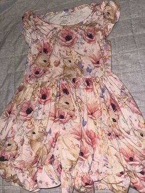 Posh Peanut Floral Bunny Print  Dress